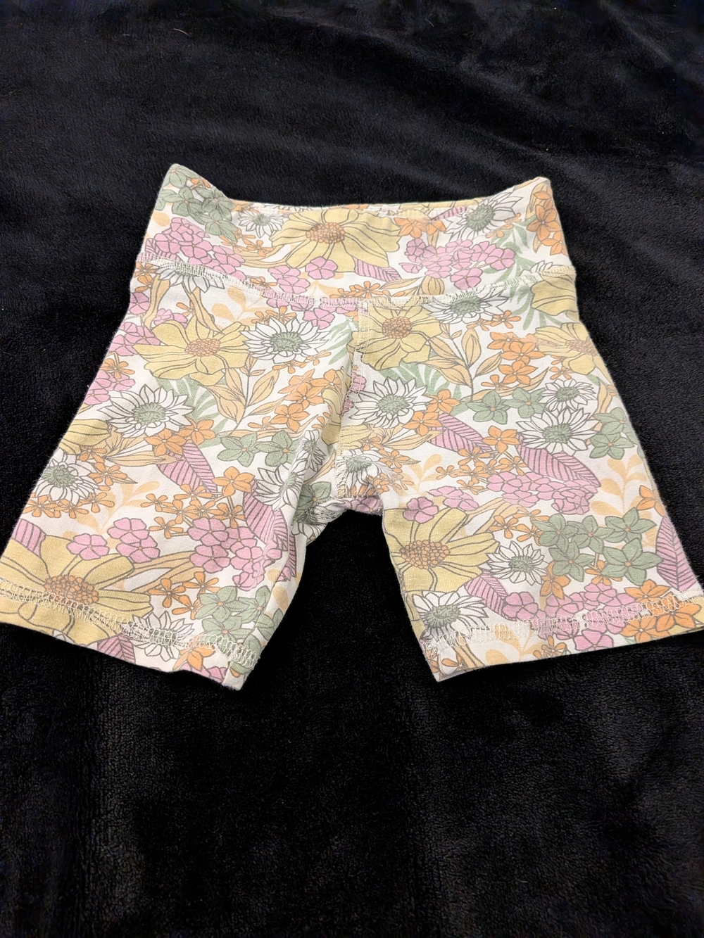 Jessica Simpson Floral Pastel Bike Shorts - Pink, Yellow, Green Size 3T